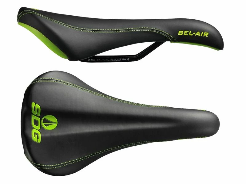 SDG Selle Bel Air RL Acier - Noir / Vert 2020 1 SDG Selle Bel Air RL Acier - Noir / Vert 2020